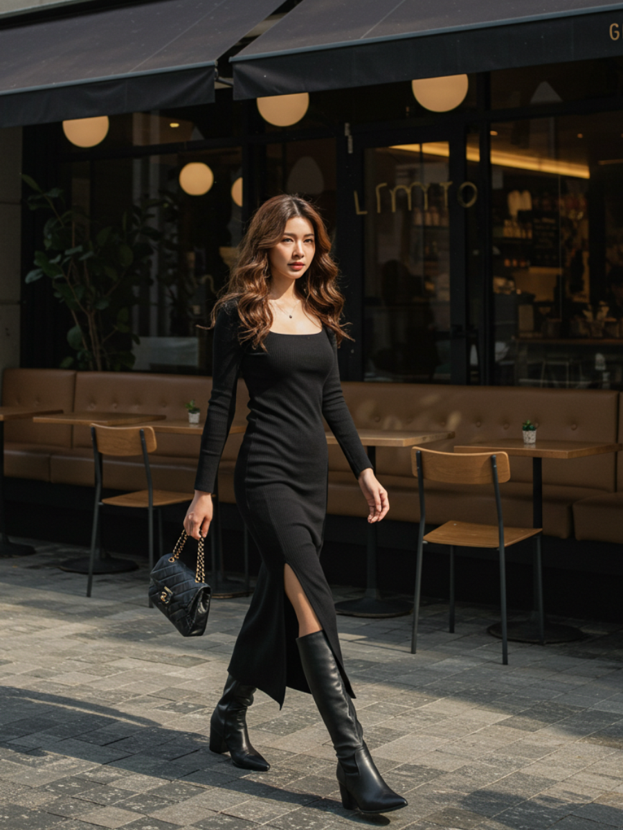 Westteen Signature Slim Fit Dress – Luxe Elegance for Summer