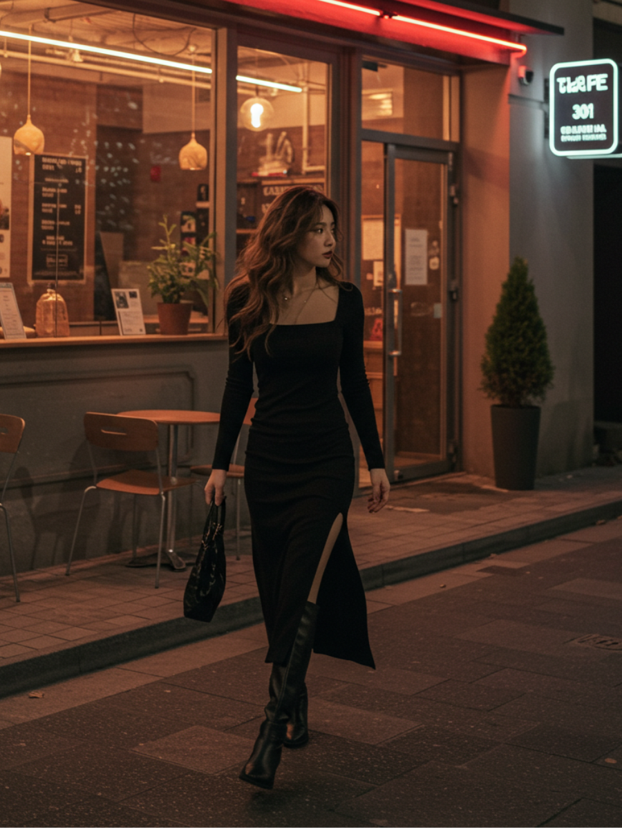 Westteen Signature Slim Fit Dress – Luxe Elegance for Summer