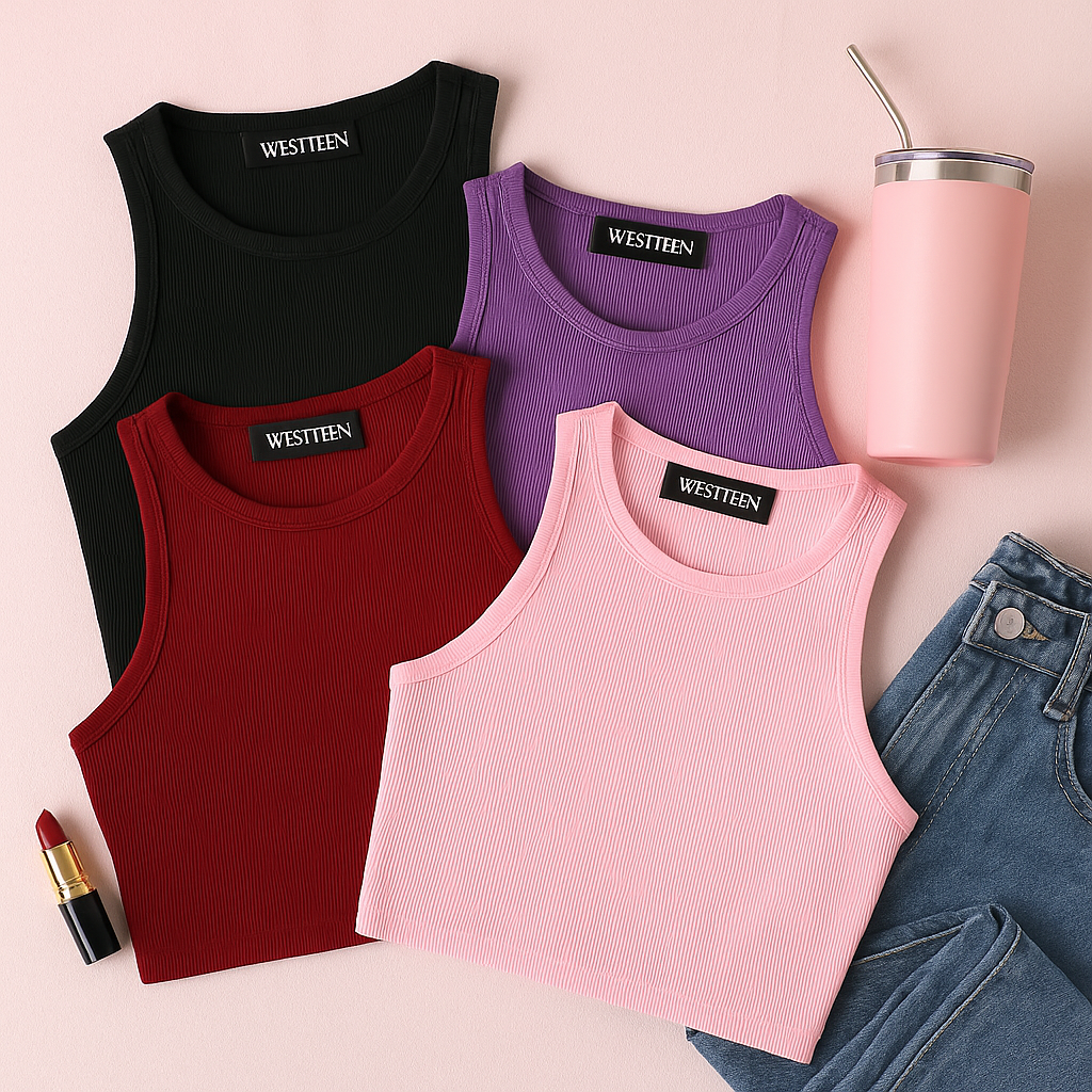 Westteen Sleeveless Tank Top Pack of 4