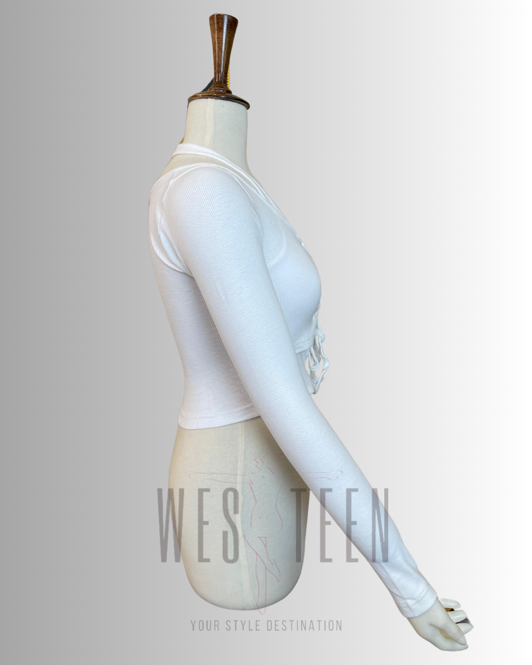 WESTTEEN SUNSET GLAM BANDAGE CROP - WHITE