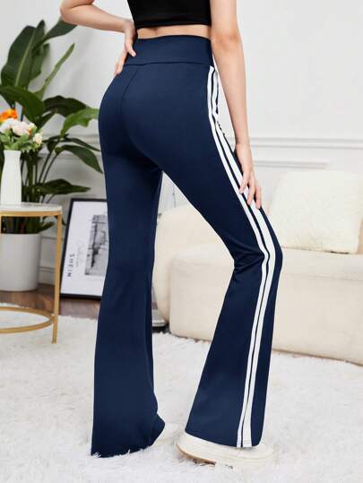 WESTTEEN SIDE STRIPE FLARE LEG TROUSERS