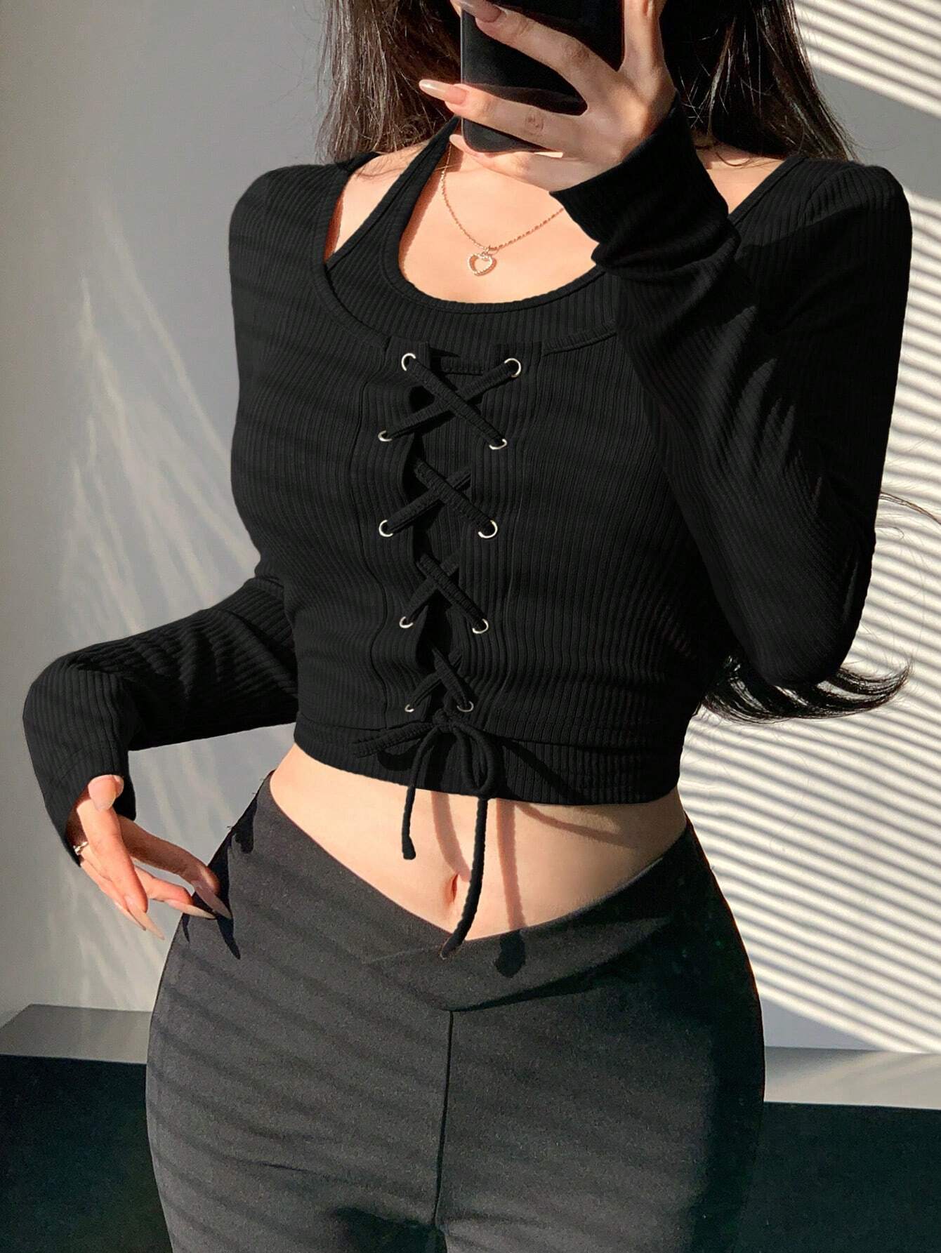 WESTTEEN SUNSET CROP BLACK