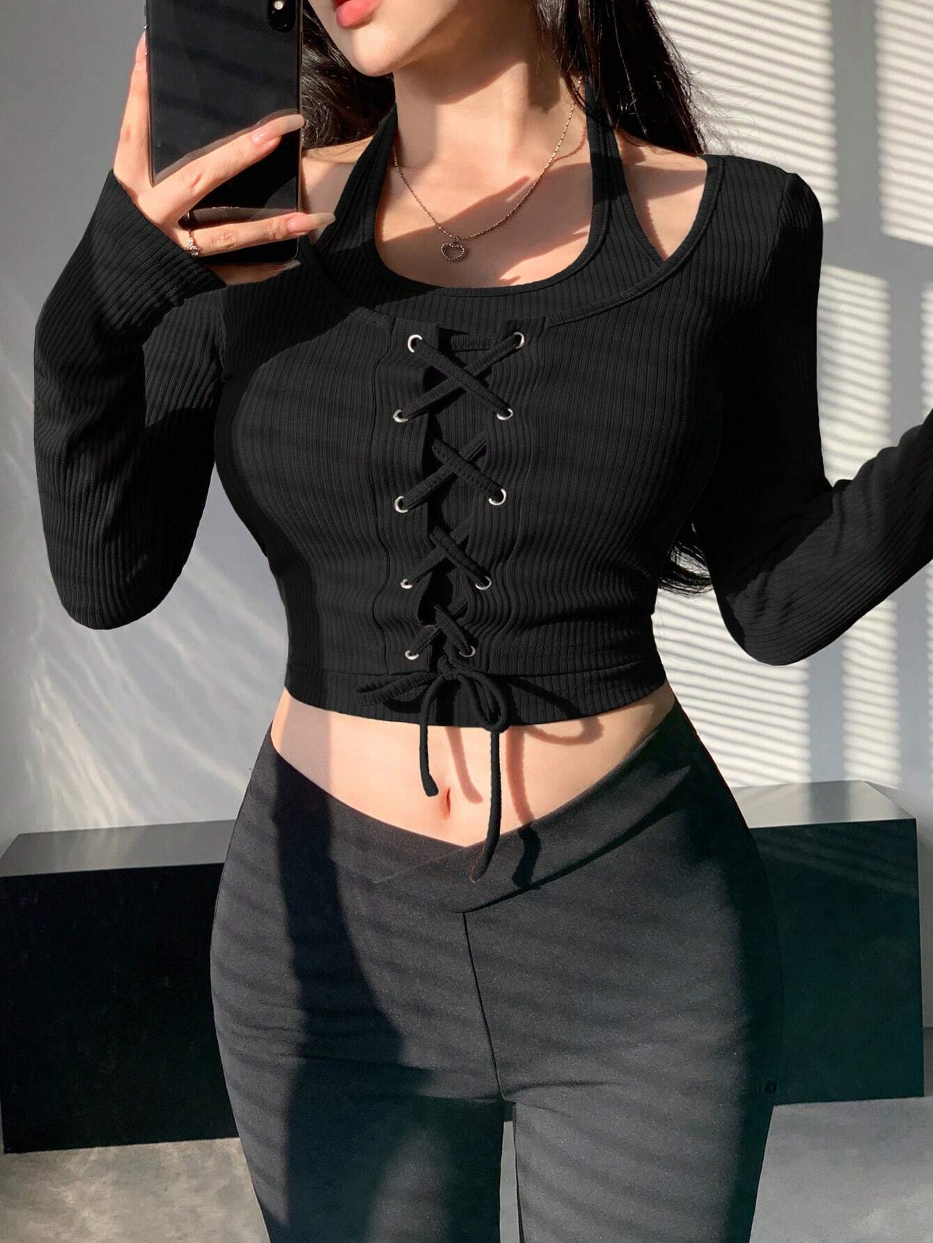 WESTTEEN SUNSET CROP BLACK
