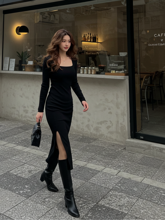 Westteen Signature Slim Fit Dress – Luxe Elegance for Summer