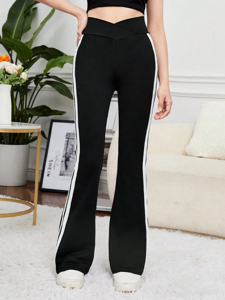 WESTTEEN SIDE STRIPE FLARE LEG TROUSERS