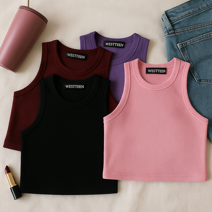 Westteen Sleeveless Tank Top Pack of 4