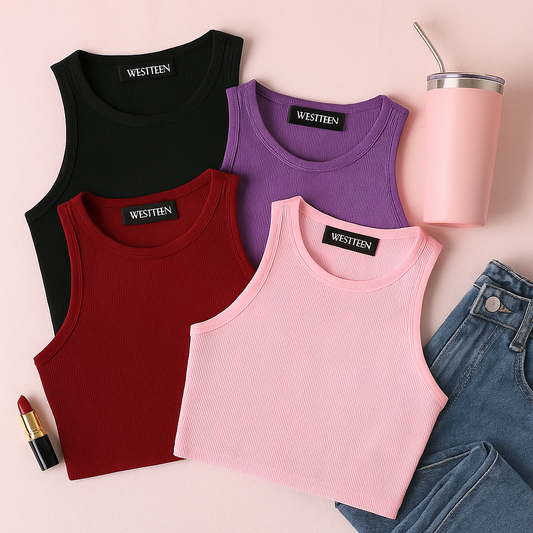 Westteen Sleeveless Tank Top Pack of 4